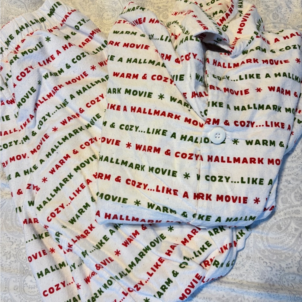 Festive Pajama Set with Holiday Print
